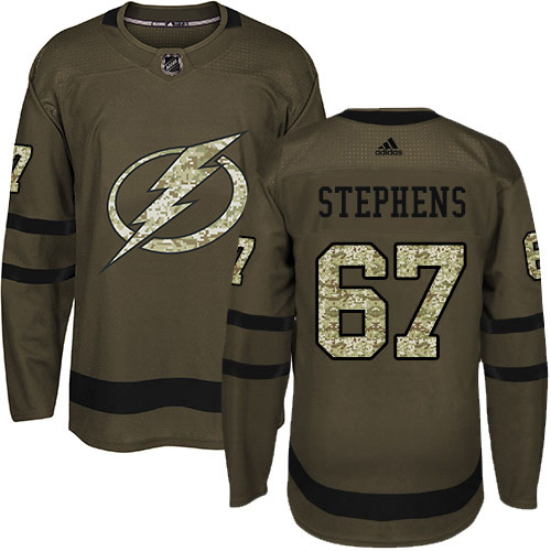 Adidas Tampa Bay Lightning #67 Mitchell Stephens Green Salute to Service Youth Stitched NHL Jersey->youth nhl jersey->Youth Jersey